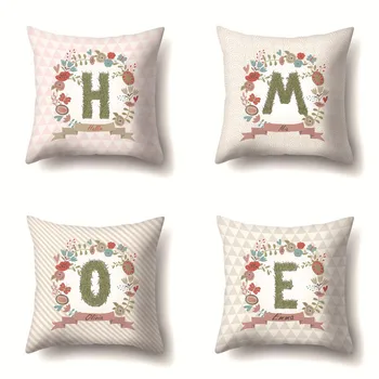 

Pillow Covers Square Bedroom Polyester Love Geometry Throw Pillowcase NEW Home High quality Pillows 45 * 45cm