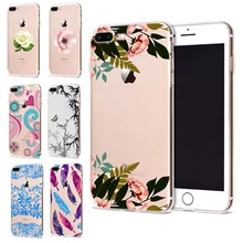 Принципиально для Apple iPhone 6 6 S 7 Plus X 10 цветок лист Мягкий ТПУ чехол для iPhone 7 Оригинальный чехол для iPhone 8 B337(China)