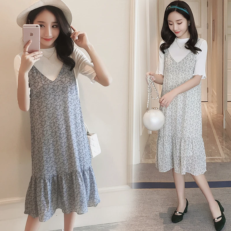 321 New maternity spring fashion maternity clothes two piece dress