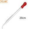 YCLAB 20cm Dropping Pipette Clear Glass Curved Tip with Red Latex Rubber Nipple Chemical Experiment Essential Oil Makeup ► Photo 1/3