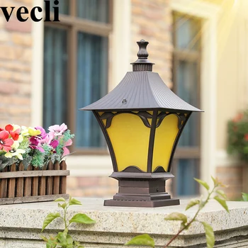

Led outdoor post lights waterproof and rustproof garden lighting residential villa corridor focos exterior lamps
