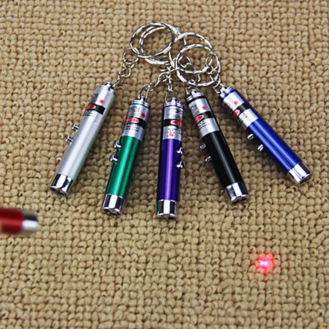 

1Pc Children Play Cat Toy Laser Funny Cat Stick New Cool 2 In1 Red Laser Pointer Pen With White LED Light
