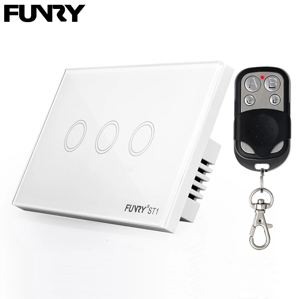 ST1 3gang US Standard Light Switch Luxury Light Switch Touch Remote