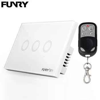 

ST1 3gang US Standard Light Switch Luxury Light Switch Touch Remote Control 110-240V Capacitive Touch Switch Led Wall Switch