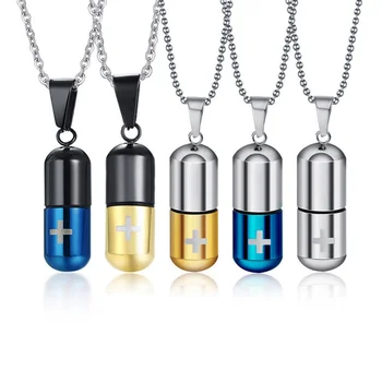 

Camping Stainless Steel Portable Mini Seals chain Bottle Waterproof Canister Medicine Bottles Outdoor tools