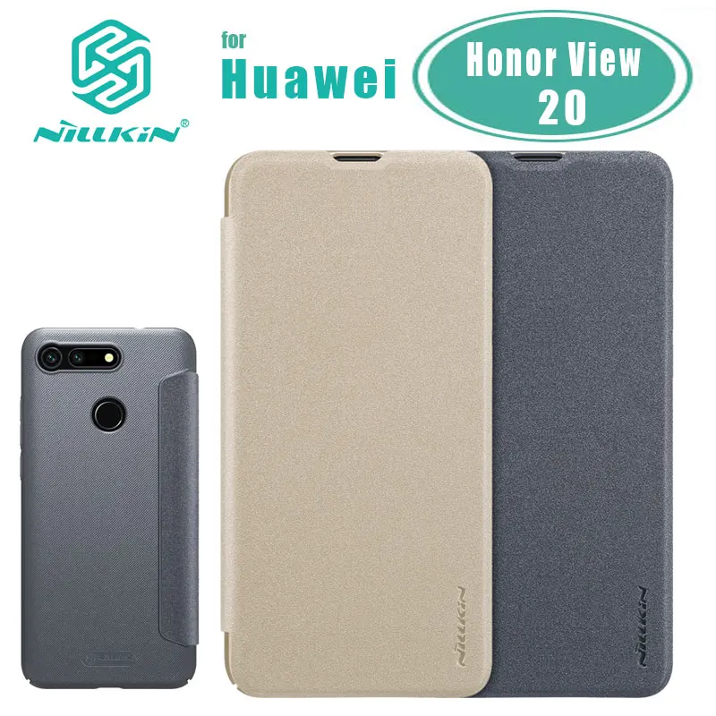 Чехол NILLKIN для Huawei Honor View 20 роскошные кожаные чехлы-книжки с блестками