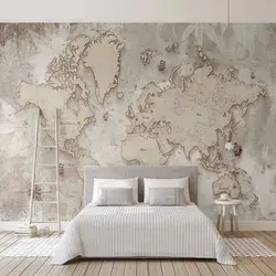 На заказ 3D фото обои Ретро Карта мира настенная живопись гостиная исследование спальня фон настенные фрески украшение дома