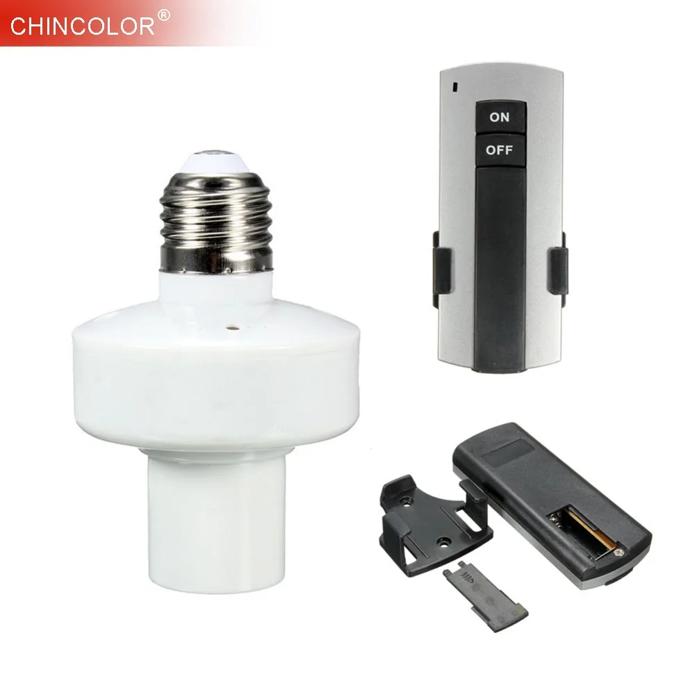 Remote Control E27 Light Lamp Bulb Holder Durable E27 Base Screw
