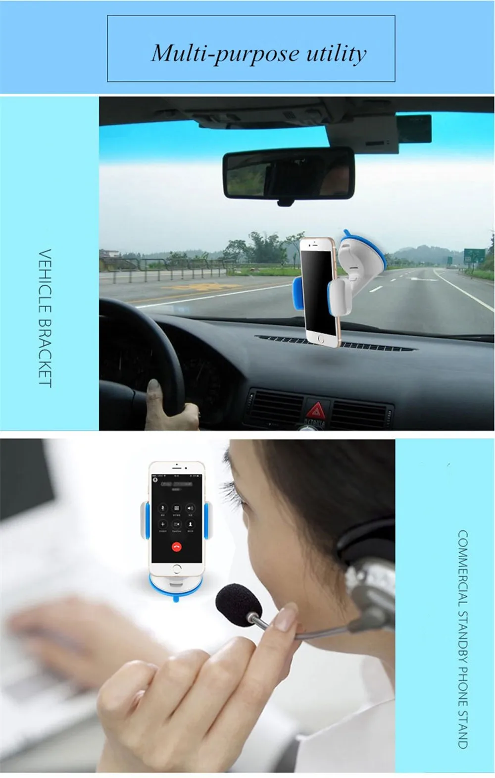 Универсальный автомобильный 360 градусов вращения авто лобовое стекло держатель подставка для iPhone и телефоны на платформе Android, GPS