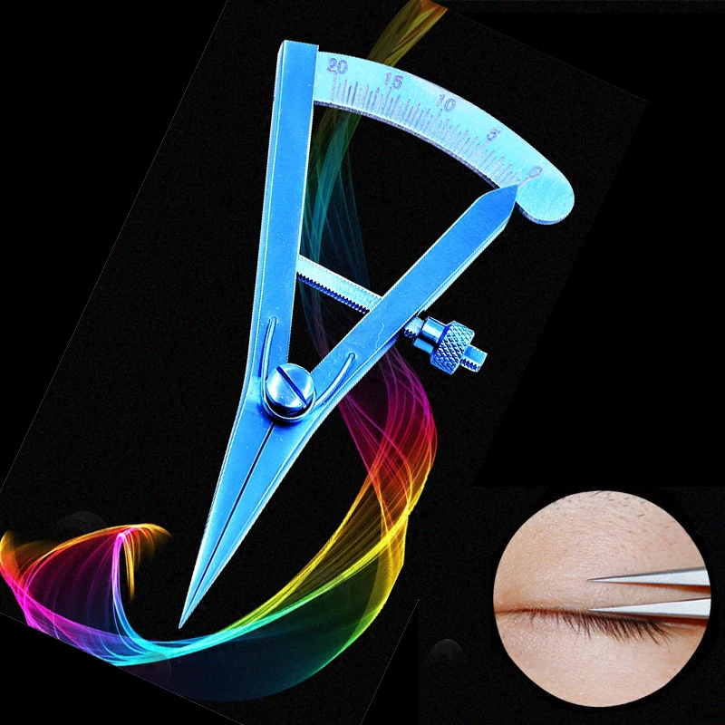 Винтовой регулировочный штангенциркуль 20 мм прямой офтальмологический прибор для улучшения кожи вокруг глаз инструмент из нержавеющей стали/штангенциркуль из титанового сплава