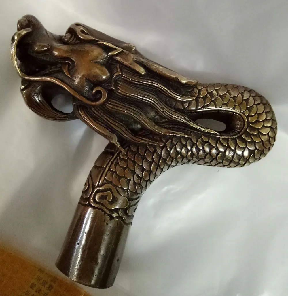 

Pure Copper Bronze Dragon Statue SUPERB COLLECTION VINTAGE OLD COPPER VIVID HEAD STATUE CANE HANDLE