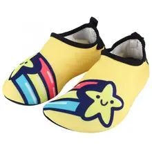 1 пара детская обувь для воды быстросохнущая обувь для воды с босиком хорошая эластичность акваобувь удобная подошва пляжная одежда для плавания обувь