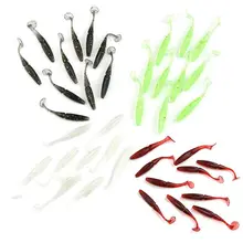 10Pcs/Lot 6cm Super Soft T Tail Soft Worm Fishing Lures Bait Fishing Tackle