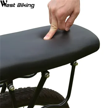 

West Biking Cycling Rear Carrier DH Bicycle Pad Cushion Bike Saddle on Back Shelf Mat Thick Seat Carrying People Cargo 36*15cm