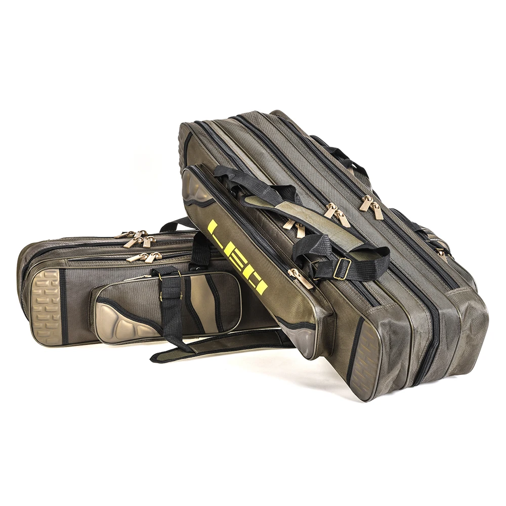 

80cm/90cm 3 Layer Fishing Rod Bag For Fishing Pole Tools Storage Bag Backpack For Fishing Rod Cover Gear Tackle Bag Case
