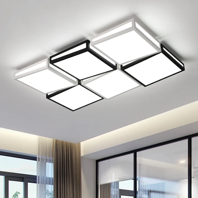 

AC85~265V White/Black Ceiling Lamp For Bedroom Decor Lighting Fixtures Modern LED Ceiling Lights For Living Study Room luminar