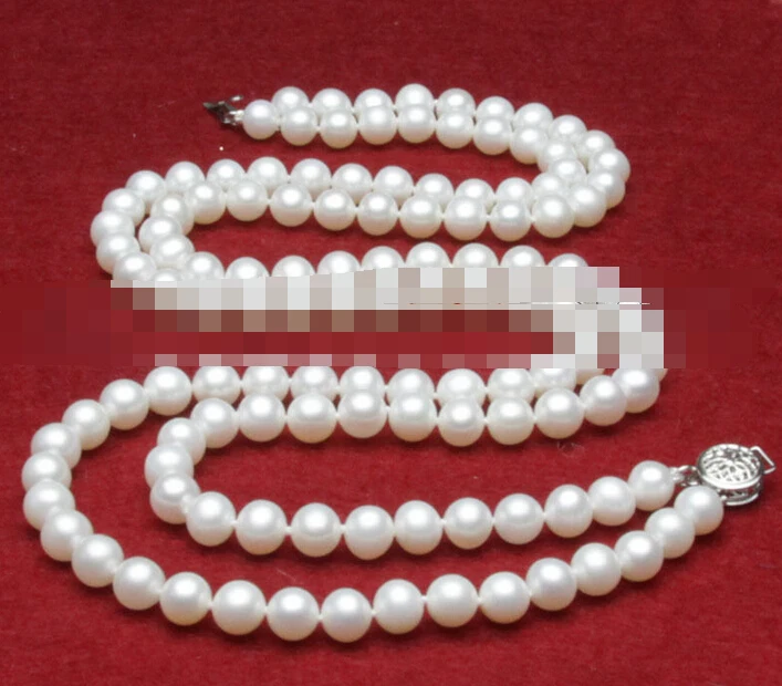 

shitou 00687 sets 2 rows 8-9mm white freshwater akoya pearl necklace bracelets
