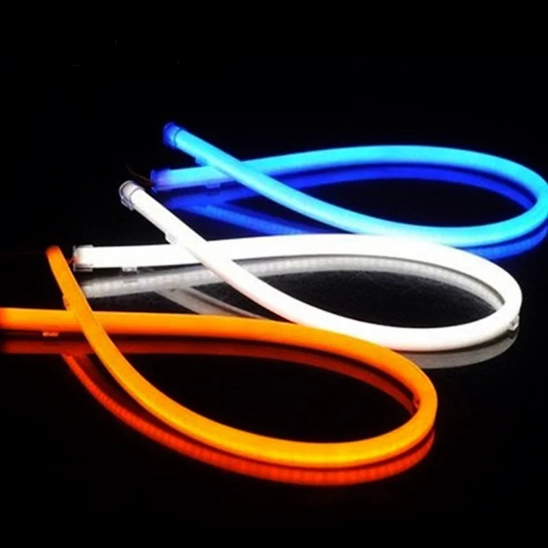 

2x 45CM Daytime Running Light Switchback LED DRL Headlight Angel Eyes Decorative Light Strip White/Yellow/Red/Blue