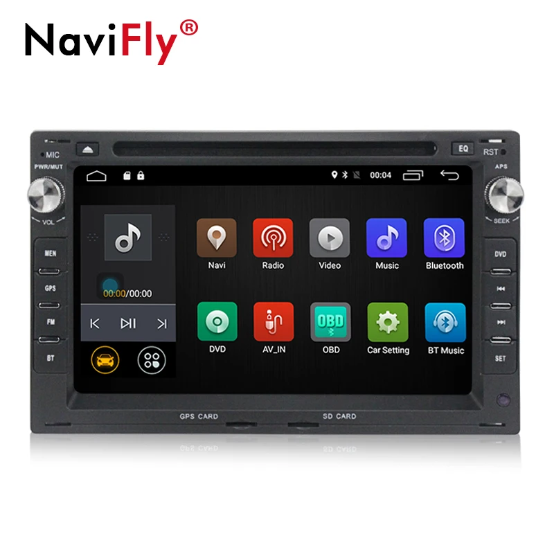 Flash Deal NaviFly 7" Android 7.1 Car DVD player gps navigation for VW/Volkswagen/PASSAT/B5/MK5/GOLF/POLO/TRANSPORTER 2G RAM 2din 4G LTE 1