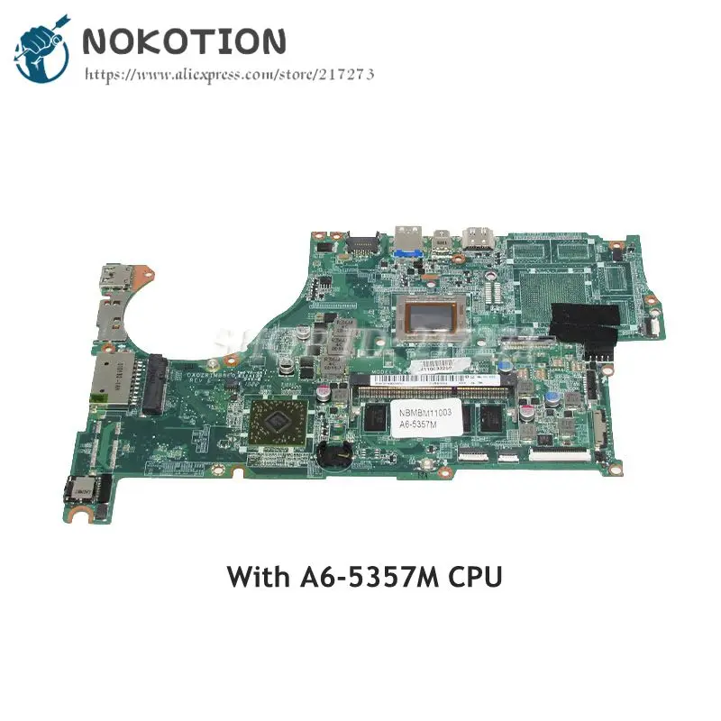 NOKOTION для Acer aspire V5-552G материнская плата ноутбука DA0ZRIMB8E0 NBMBM11003 A6-5357M процессор 4 Гб DDR3