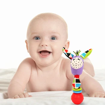 

New Baby Rattle Toys Cartoon Animal Hand Bell Rattle Soft Toy Toddler Plush Bebe Toys For Baby 0-12 Months