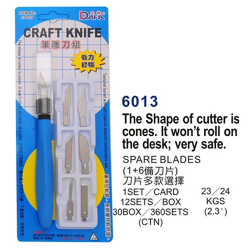 Faca de Gravura Corte de Lâmina Pano de Corte Dafa Caneta Combinação Diferente Couro Etc. C-6013 6 2 Faca universal