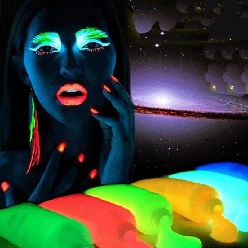 Neon Fluorescent Body Paint Luminescent Face Painting Luminous Flash