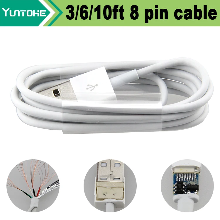 

White Cable for IPhone X XS Max XR 8 7 6 Plus 5 8 Pin Data Sync Adapter Charger USB for IPod Touch for Ipad for IOS 10 10pcs/lot
