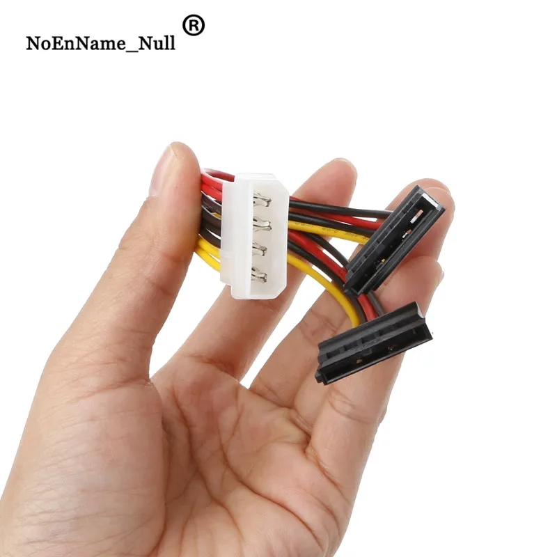 15 см Molex 4Pin Male To 2X Serial ATA 15Pin Female Y Splitter кабель питания Прямая поставка|Компьютерные