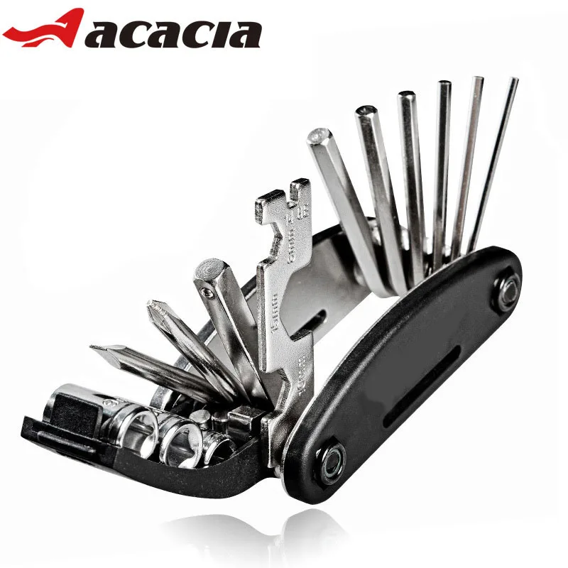 buy 16 in 1 Bicycle Tools Mountain Bike Bicycle Multifunction Repair Tool Kit Hex Spoke Wrench Mountain Cycle Screwdriver Tools