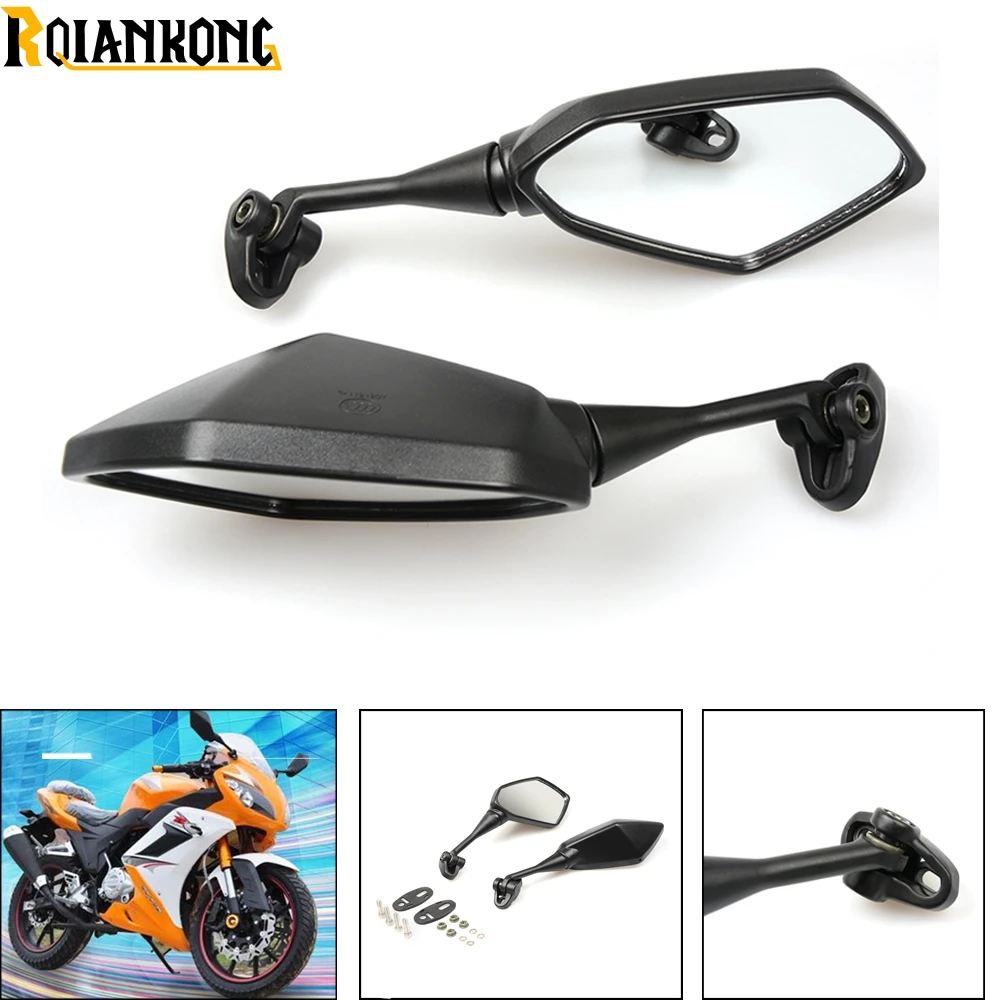 Черное мотоциклетное боковое зеркало заднего вида для Yamaha YZF600 YZF 600 YZF600R R1 R6 R3 R25 r6s