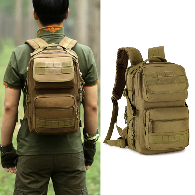 25L Tactical Daypack Military Backpack Gear MOLLE Student School Bag Assault Pack Rucksack For Hunting Camping Trekking Travel