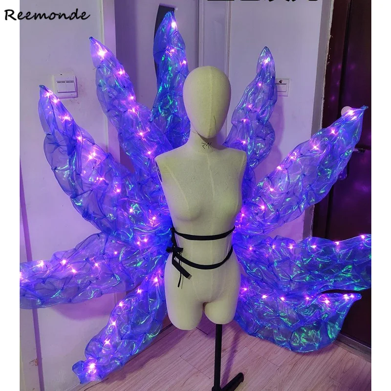 Игра LOL KDA Ahri Tail Косплей K/DA Idol Singer новая кожа Синий Розовый Фиолетовый светильник