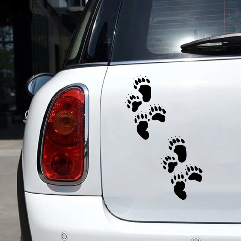 

Bear Tracks Hunting Vinyl Stickers Car Decor Funny DIY Animal Paws Prints Vinyl Decals