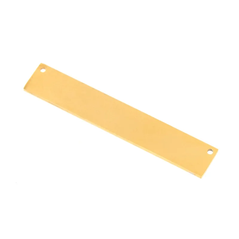 

40x7mm Bar Rectangle with 2 Loops Steel/Gold Color Stainless Steel Both Sides Mirror Polished Customized Shape Pendant Wholesale