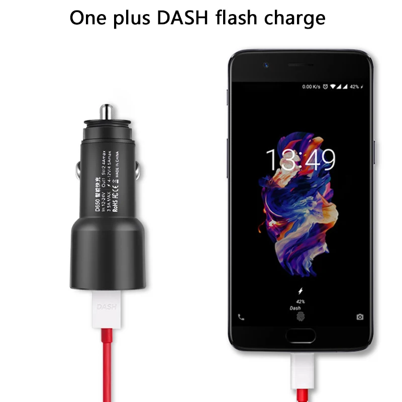 Автомобильное зарядное устройство для Huawei Oneplus 3 3t 5 5T 6 автомобильное адаптер В 4 5a