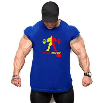 

TANK TOP sports fitness vest men loose bodybuilding sleeveless vest men's printing