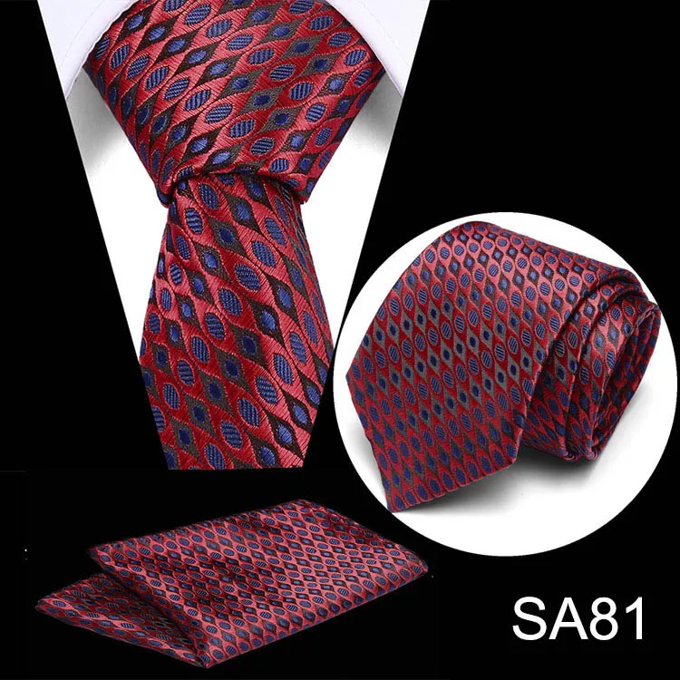 Пейсли жаккардовый тканый Мужской Шелковый галстук платок Набор шеи галстук 8 см Полосатый галстук для мужчин костюм Бизнес Свадьба