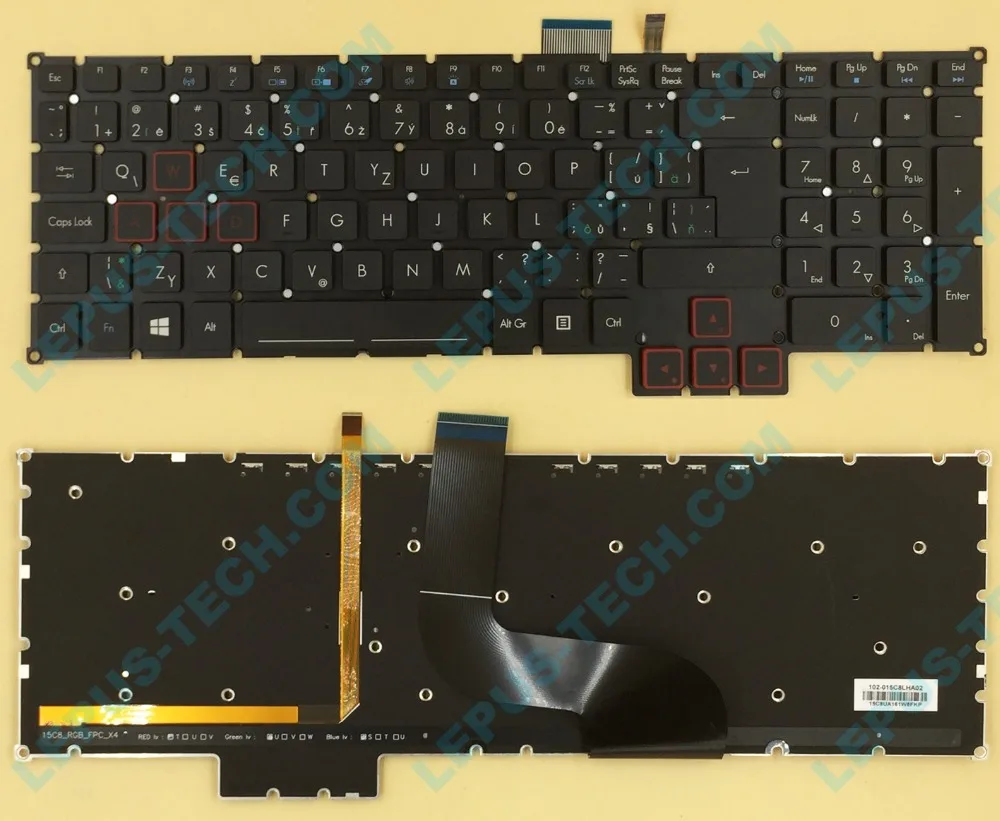 Чешский CZ макет Подсветка клавиатуры для ACER Predator 15 G9-591 G9-592 G9-593 G9-791 G9-792 G9-793 с подсветкой