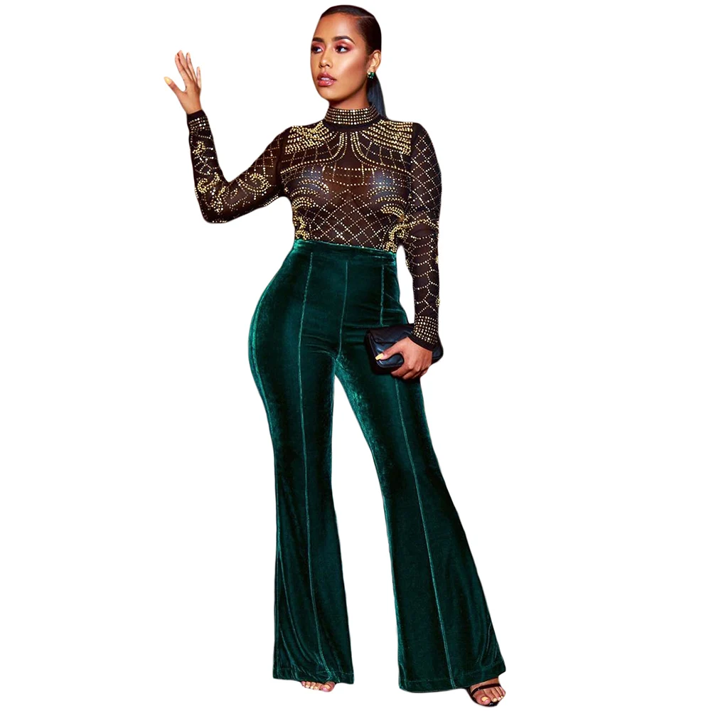 Belize-Green-Velvet-Palazzo-Pants-LC77152-9-31353