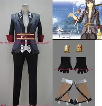 Anime Tales of Vesperia Yuri Lowell cosplay costume top+vest+pant+gloves+shoes covers set