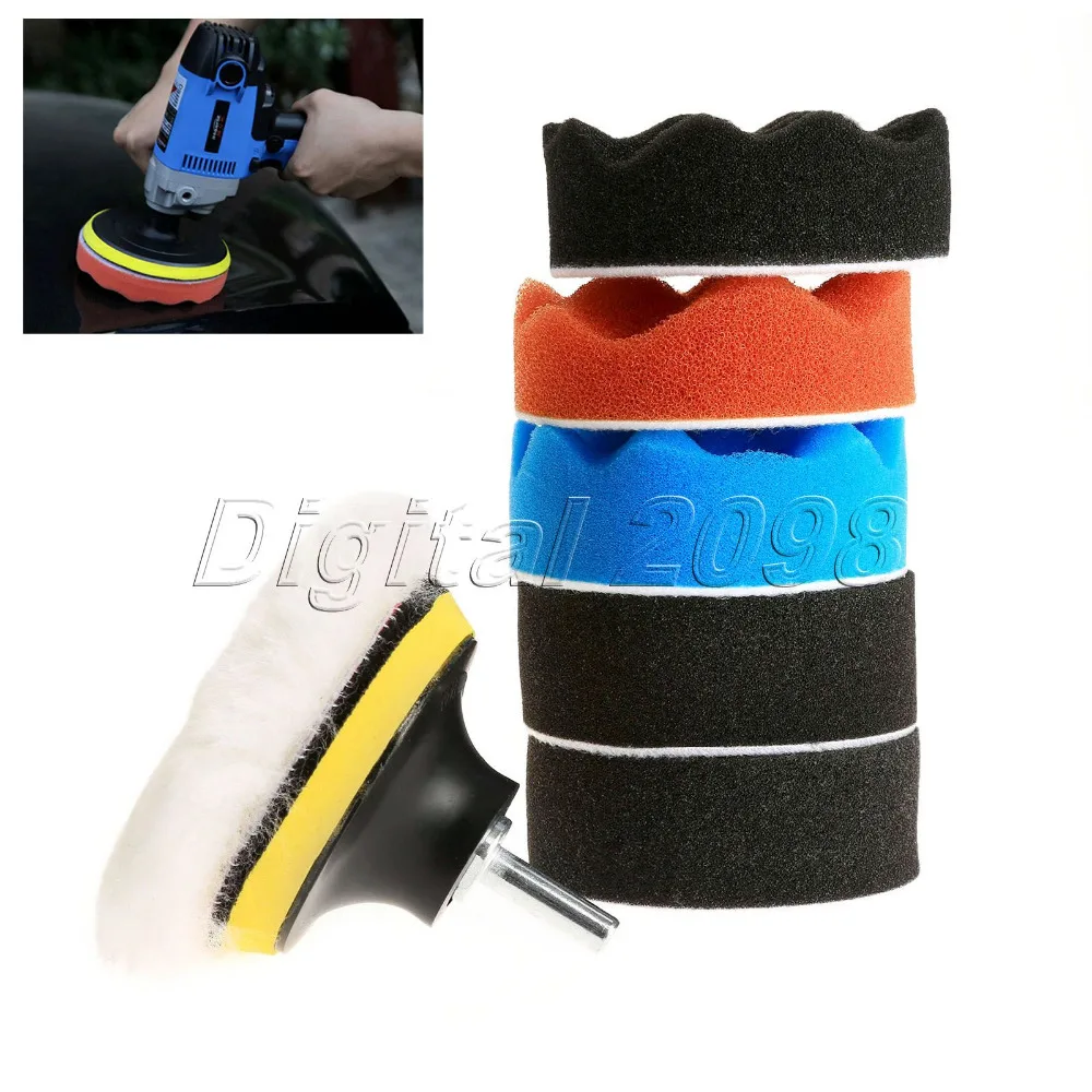 dash for car wax Car Wheel Buffer Car Polishing Adapter Kit Auto M10 Sponge W/ Drill