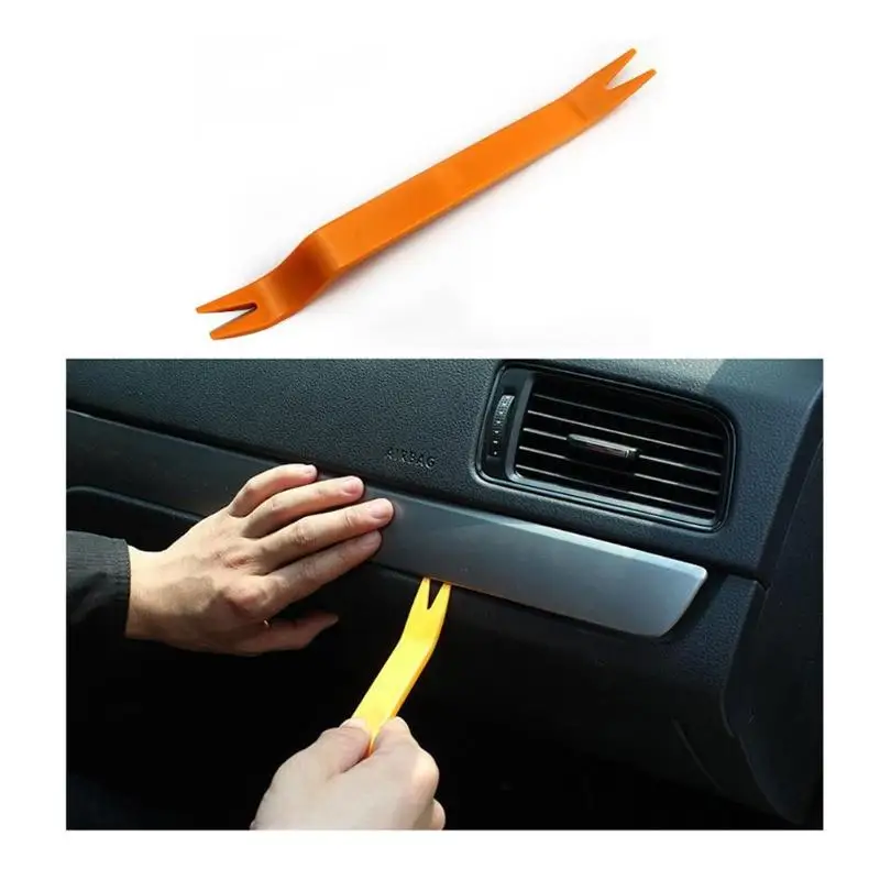 

Professional 4Pcs Orange ABS Automobile Audio Door Clip Panel Trim Dash Auto Radio Removal Pry Tools Set Car Panel Removal Tool
