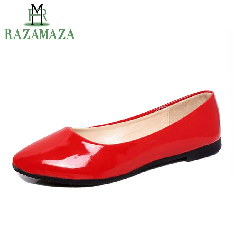 

RAZAMAZA women shoes woman flat shoes high quality comfortable pointed toe women sweet flats hot sale shoes size 35-41 WE0001