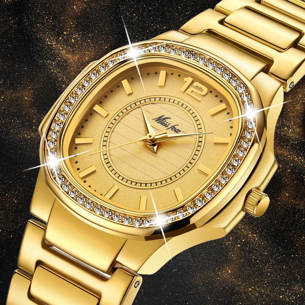 

CZ Diamond Woman Watch Casual Gold Fashion Patek Women Watches Top Brand Luxury Female Golden Clock Waterproof Quartz Wristwatch
