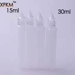 Xfkm 2 шт./лот 15 мл 30 мл бутылка PE eliquid 30 мл PE ручка форму бутылки с крышкой кристалл, формы ручки флакон жидкого e пара аксессуары