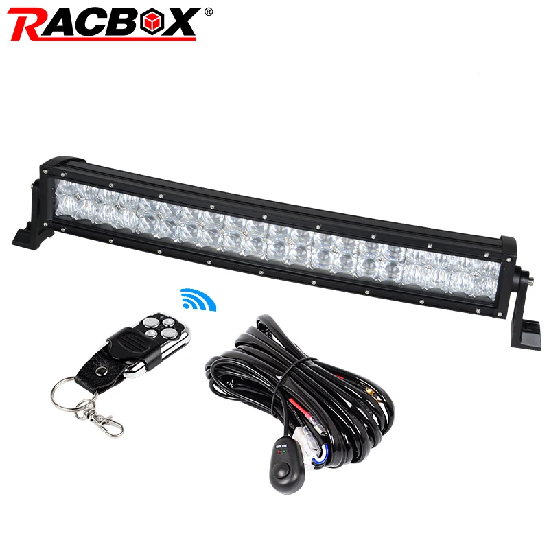 

RACBOX 22 inch 200W 5D Curved Offroad LED Light Bar Combo Beam LED Work Light DRL For 4WD 4x4 UAZ Truck Tractor Boat SUV ATV