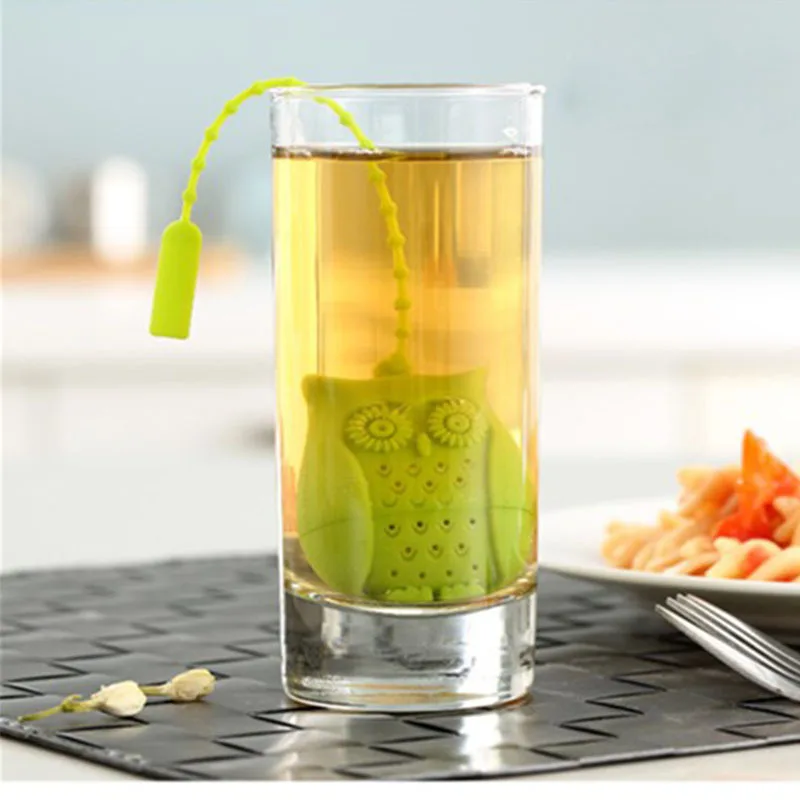 Cute Silicone Owl Tea Infuser Loose Leaf Tea Strainer Herbal Spice Infuser Filter Tea Tools Fast shipping E3 Cute Silicone Owl Tea Infuser Loose Leaf Tea Strainer Herbal Spice Infuser Filter Tea Tools Fast shipping E3