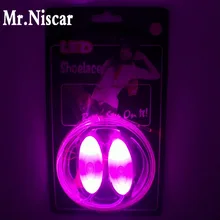 Mr. niscar/1 пара Обувь для мальчиков Обувь для девочек Детская светящаяся Шнурки flash партии светящиеся шнурки строки мигает шнурки