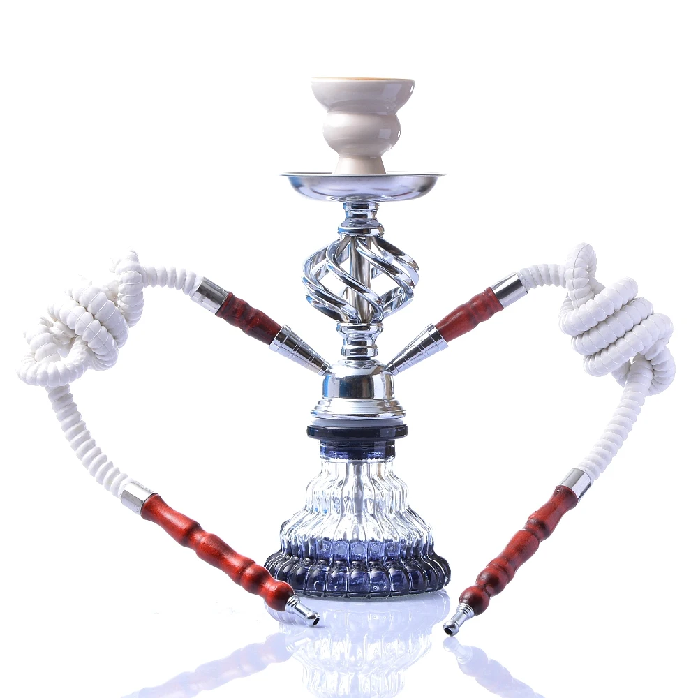 

Small Size Hookah Portable Shisha Pipe with Double Hoses Ceramic Tobacco Flavors Bowl Charcoal Tongs Chicha Narguile Accessories